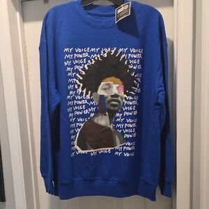 Target Blue Graphic Crewneck Men's Sweater